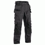 PANTALON DE TRAVAIL X1900 ARTISAN CORDURA® NYCO GRIS FONCÉ/NOIR T:56 - BLAKLADER