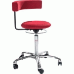 SATURN ALU610-TISSU 3D-BAS-ROULETTESEASY ROLLING-ROUGE - GLOBAL PROFESSIONAL SEATING