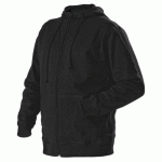 SWEAT ZIPPÉ À CAPUCHE NOIR TAILLE 4XL - BLAKLADER