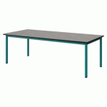 TABLE MALIBU 180X80 T3 4P STR ANTIB BÉT F186/NOIR BLEU 5018