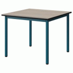 TABLE MALIBU 80X80CM T4 4P STRA ACACIA/NOIR BLEU 5025