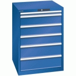 ARMOIRE BLEU SÉCU. 717X725X1000 AVEC 6 TIROIRS 200KG - LISTA