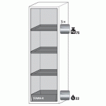 ARMOIRE S-PHOENIX TOUCHLESS-90 S90.196.060.FDAO GRIS - ASECOS