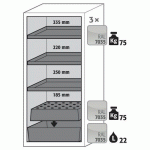 ARMOIRE SÉCURITÉ S-CLASSIC-90 S90.129.060.WDAS GRIS CLAIR