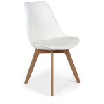 THE HOME DECO FACTORY - CHAISE SCANDINAVE AVEC COUSSIN BLANCHE HOME DECO FACTORY