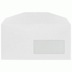 LA COURONNE - ENVELOPPE BLANCHE POUR MISE SOUS PLI AUTOMATIQUE 115 X 225 MM 80 G AVEC FENÊTRE 45 X 100 MM - BOÎTE DE 1000