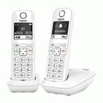 PACK DUO TÉLÉPHONE SANS FIL GIGASET AS690 - BLANC
