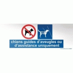 PANNEAU CHIENS GUIDES UNIQUEMENT PVC 350X125MM