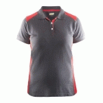 POLO FEMME GRIS/ROUGE TAILLE S - BLAKLADER