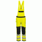 PORTWEST FR420 COTTE À BRETELLES HV MODAFLAME PW3 JAUNE/MARINE - TAILLE XL