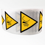 ROULEAU DE PICTOS - DANGER BRUIT FORT SOUDAIN - W038 - ISO 7010  - 25 MM