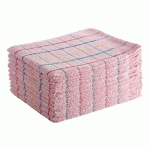 SERPILLIÈRE BOUCLÉE ABSORBANTE ROSE - PAQUET DE 10