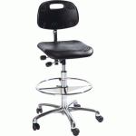 SIÈGE D'ATELIER CLASSIC-HAUT-ROULETTESFREIN DE CHARGE-NOIR - GLOBAL PROFESSIONAL SEATING