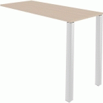 TABLE LOUNGE 2 PIEDS L120 X P60 X H105 CHÊNE CLAIR / BLANC