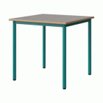 TABLE MALIBU 80X80CM T6 4P STRA ALAISÉ BÉTON F186/BLEU 5018