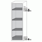 ARMOIRE SÉCURITÉ S-PHOENIX VOL.2-90 S90.196.060.FDACR GRIS - ASECOS