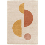 BOBOCHIC - TAPIS TAPIS POILS MI-LONGS ADELINE MOTIF ABSTRAIT 160X230 JAUNE - JAUNE