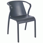 FAUTEUIL EXTÉRIEUR - POLYPROPYLÈNE - ANTHRACITE - FADO