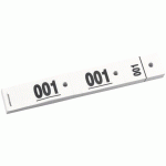 LOT DE 20 - TICKET VESTIAIRE EXACOMPTA - CARNET DE 50 TICKETS BLANCS DE 3 COUPONS - FORMAT 20 X 3 CM