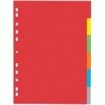 LOT DE 9 - INTERCALAIRES EN CARTON, A4, 12 TOUCHES, 6 COULEURS