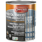 PEINTURE DÉCORATIVE ANTIROUILLE OWATROL RUSTOL DECO MICACE DB703 DARK GREY 2.5 LITRES - DB703 DARK GREY