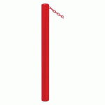 POTELET CARREFOUR Ø76 MM CHAINES 1 ANNEAU GALVA ROUGE 3020 - PROCITY