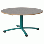 TABLE MALIBU Ø 120 T3 PC STRA ALAISÉ BÉTON F186/BLEU 5018