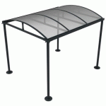 ABRI OZ 2.80 M TOIT PMMA ALVÉOLAIRE MÉTAL GRIS 7016 - BUTON DESIGN