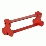 BANC ENFANT OURSON HAUT. D\'ASSISE 18 CM ROUGE - MANUTAN COLLECTIVITÉS