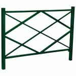 BARRIÈRE LOSANGE 1.50 M - ZINC VERT 6005 - PROCITY
