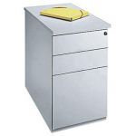 CAISSON HAUTEUR BUREAU MÉTAL NF ENVIRONNEMENT GRIS TOP GRIS, H.72 X L. 42 X P. 80 CM