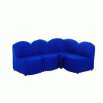 PACK BOWLING 6 CHAUFFEUSES DROITES+1 ANGLE DÉHOUSSABLES TISSU M1 ANTHRACITE - MANUTAN COLLECTIVITÉS