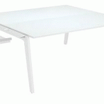 PÔLE 2 BUREAUX SUIVANT BLANC L 180 X 163 CM - EXPRIM - BLANC