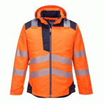 PORTWEST T400 PARKA HV PW3 ORANGE/MARINE - TAILLE XL