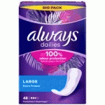 PROTÈGE-SLIP DAILY PROTECT LONG AVEC PARFUM FRAÎCHEUR - LOT DE 4