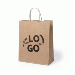 SAC KRAFT ANSES TORSADÉES PUBLICITAIRE L 32 CM - MARQUAGE 1 COULEUR