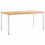 TABLE A MANGER DE JARDIN - ACIER + BOIS - 160 X 80 X 74 CM