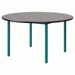 TABLE MALIBU Ø 120 T4 4P STR ANTIB BÉTON F186/NOIR BLEU 5018