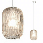 LUSTRE MODERNE TOP LIGHT TENDER 1181 CR S1 E27 LED SUSPENSION EN VERRE, VERRE AMBRE