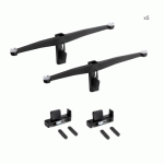 5 PAIRES DE SUPPORTS POUR SYSTÈME MODULAIRE ZERO - POUR ÉTAGÈRE EN VERRE EMUCA