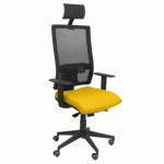 CHAISE DE BUREAU HORNA AVEC TÊTIÈRE - JAUNE