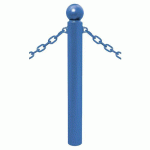 POTELET PROVINCE Ø114 MM CHAINES 2 ANNEAUX BOULE BLEU 5010 - PROCITY