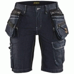 SHORT X1900 ARTISAN DENIM STRETCH 2D FEMME/NOIR TAILLE 44 - BLAKLADER