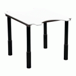 TABLE ERGO TECHNIC 110X80 RÉGLABLE COMPACT BLANC/NOIR - SUNSET CREATION