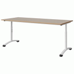 TABLE MALIBU 180X80 T3/T6 DL STR ALAISÉ ACACIA/BLC 9016 - MANUTAN EXPERT