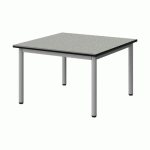 TABLE MALIBU 80X80 T1 4P STRA ISOS GRIS 1400/NOIR GRIS 9006
