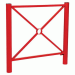 BARRIÈRE PROVINCE SIMPLE CROIX 1.07 M INOX - ZINC ROUGE 3020 - PROCITY