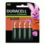 BLISTER 4 ACCUS RECHARGEABLES DURACELL STAY CHARGED AA LR06