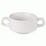 BOLS À SOUPE AVEC ANSES EMPILABLES EN PORCELAINE ATHENA 290 ML - LOT DE 12