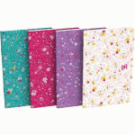 CARNET FLOWERS AGRAFÉ 90X140 60 PAGES 90G LIGNÉ 6MM - OXFORD